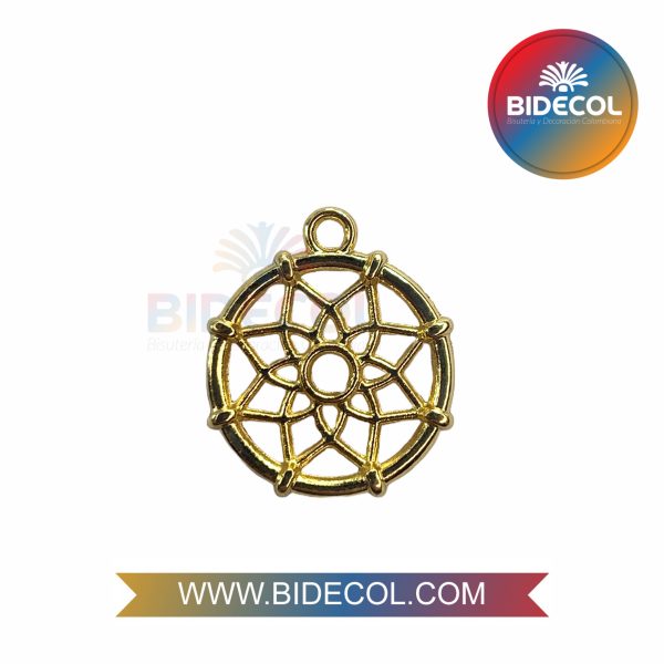 Dije de Mandala en Oro Golfi 1.9cm x 1und
