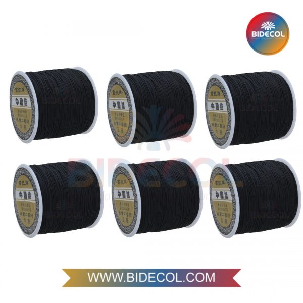 Hilo Chino 0.8mm x 100m Negro x 6und