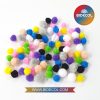Pompones Mini en Colores Variados de 1.3cm - 1.6cm x 12und