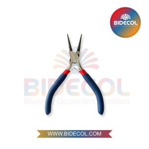 Pinza Conica/Redonda (Entorchadora) 12.5cm Azul Oscuro/Rojo x 1und