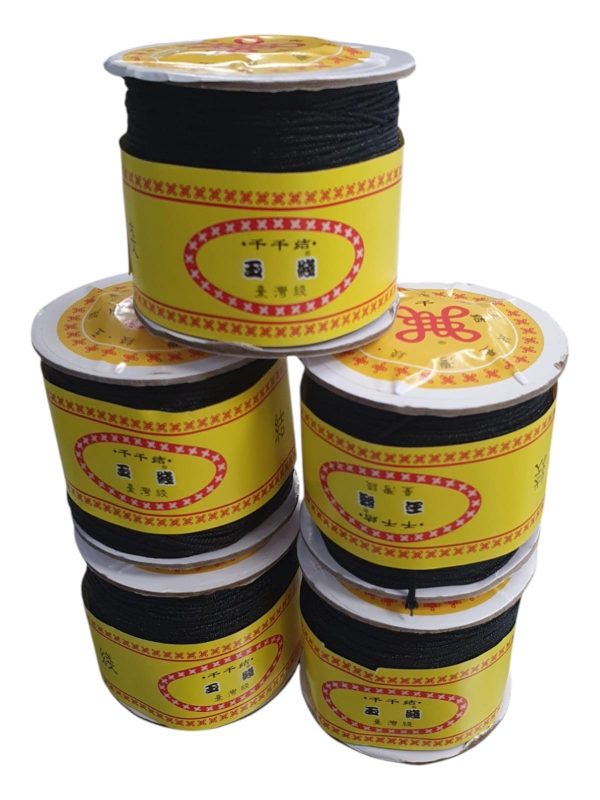Hilo coreano para pulseras negro 1 mm - Imagen 3