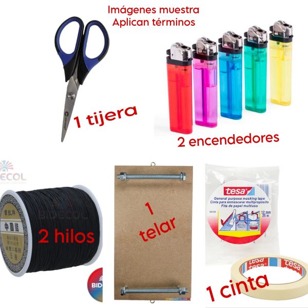 Kit para elaborar pulsera de nudo plano