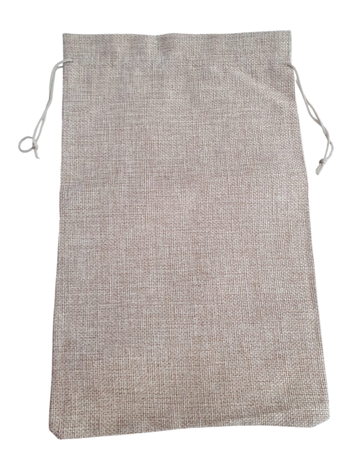 Bolsa de yute grande gris claro