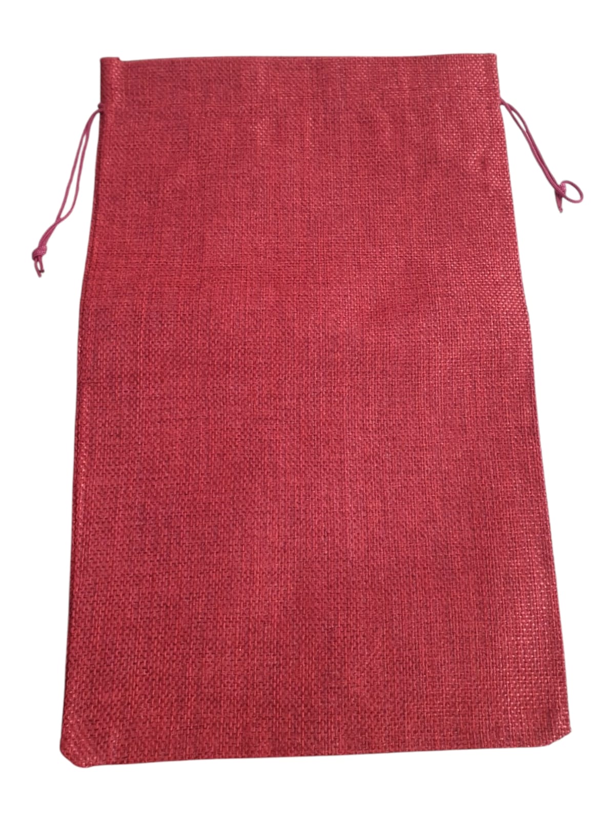Bolsa de yute grande roja