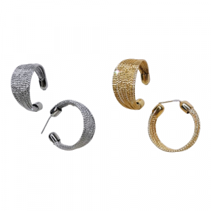 Aretes candongas chunky y topos covergold 30