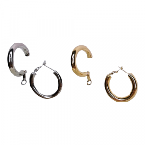 Aretes candongas chunky y topos covergold 27