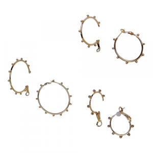 Aretes candongas chunky y topos covergold 43