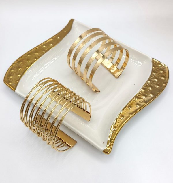 Set De 2 Brazaletes Baño Rodio (2bd01)