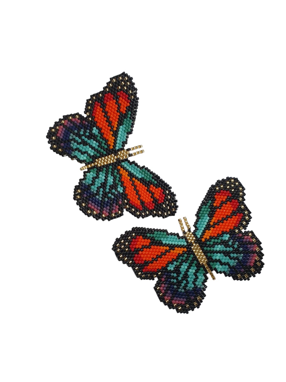 Aretes Tejidos Miyuki Delica Mariposas