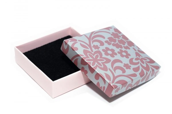 Caja Cuadrada Cartón Rosada (rd17)