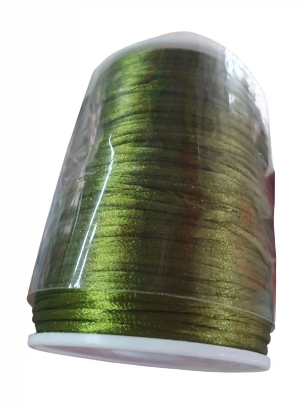 Cordón Cola De Ratón 2 mm Verde Militar - Imagen 2