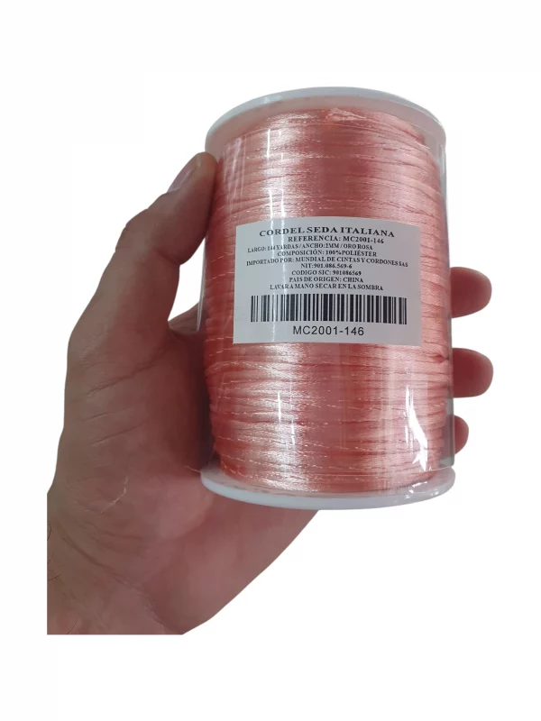 Cordón Cola De Ratón 2 mm Oro Rosa