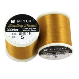 Hilo Miyuki Original Japones Beading Thread Dorado