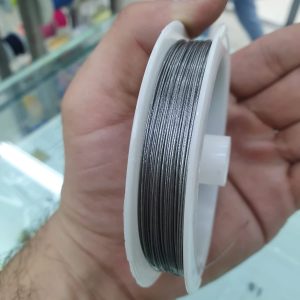 Guaya De Acero Para Bisutería Color Plateado 80 m
