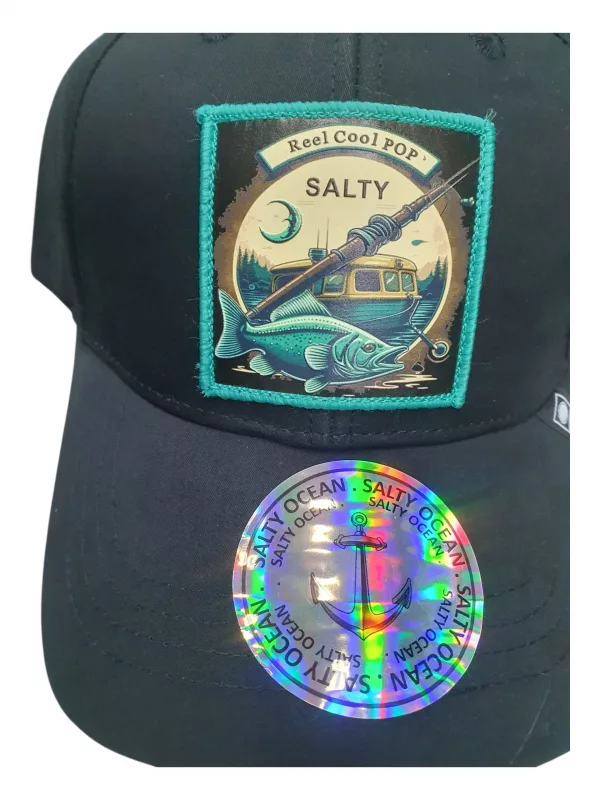 Gorra Salty Ocean Reel Cool Negra - Imagen 5