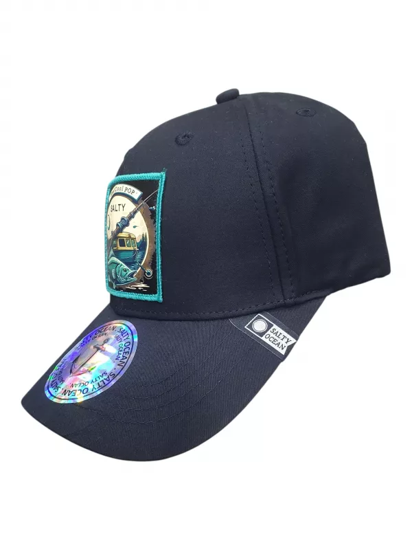 Gorra Salty Ocean Reel Cool Negra - Imagen 4
