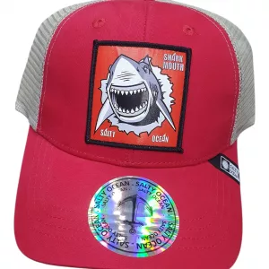 Gorra Salty Ocean Roja Shark Mouth