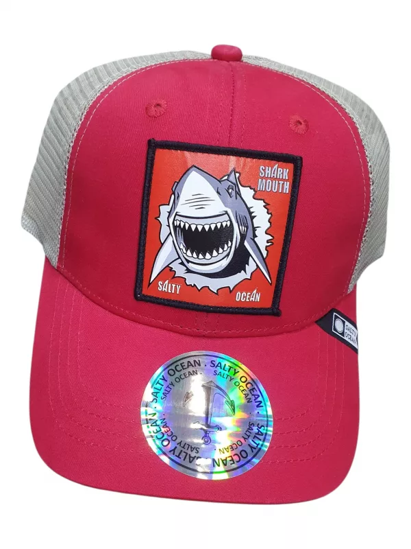 Gorra Salty Ocean Roja Shark Mouth - Imagen 2