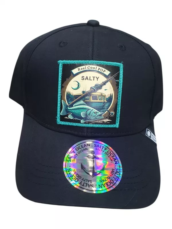 Gorra Salty Ocean Reel Cool Negra - Imagen 2