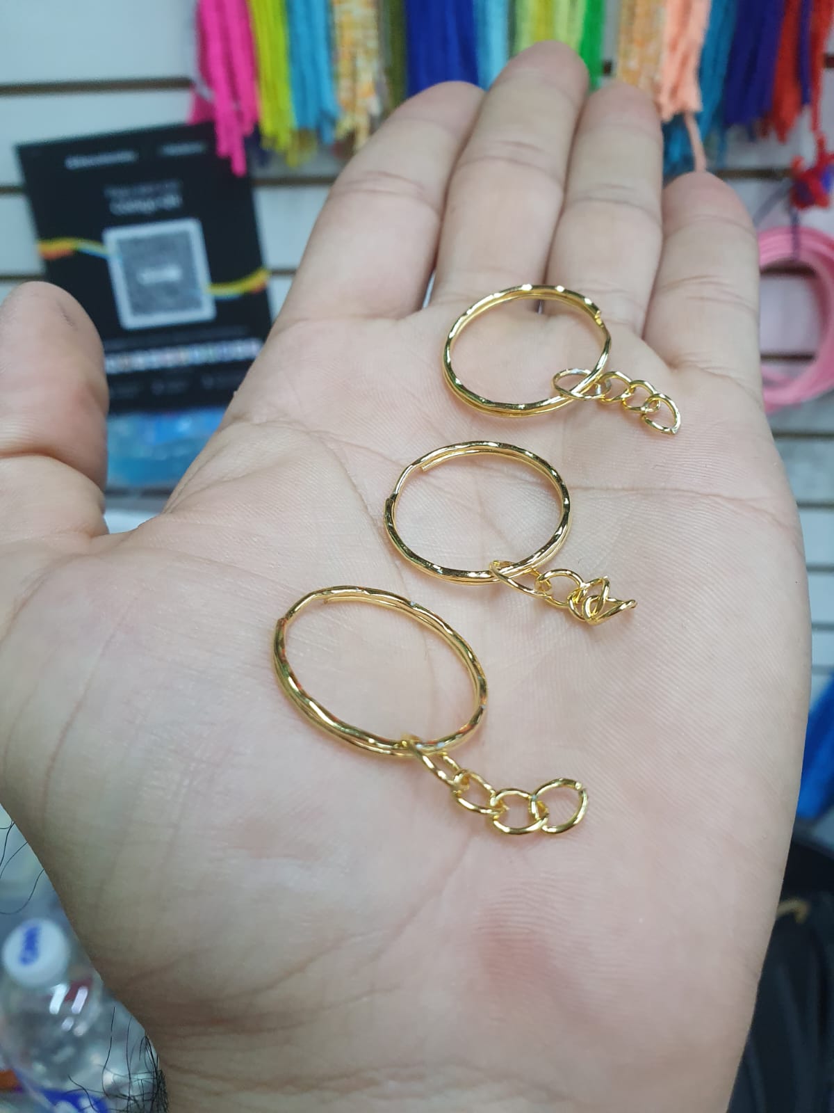 Herraje Argolla Dorada Para Llavero 12 Unidades - Imagen 2