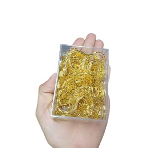 Herraje Argolla Dorada Para Llavero 100 Unidades