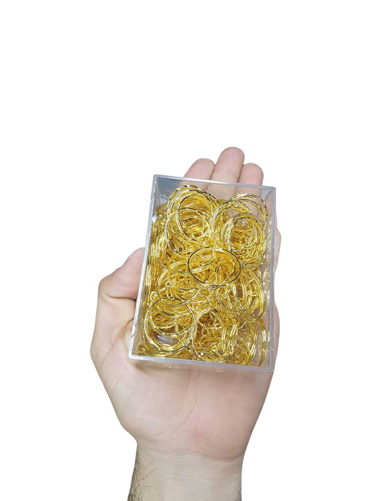 Herraje Argolla Dorada Para Llavero 12 Unidades - Imagen 4