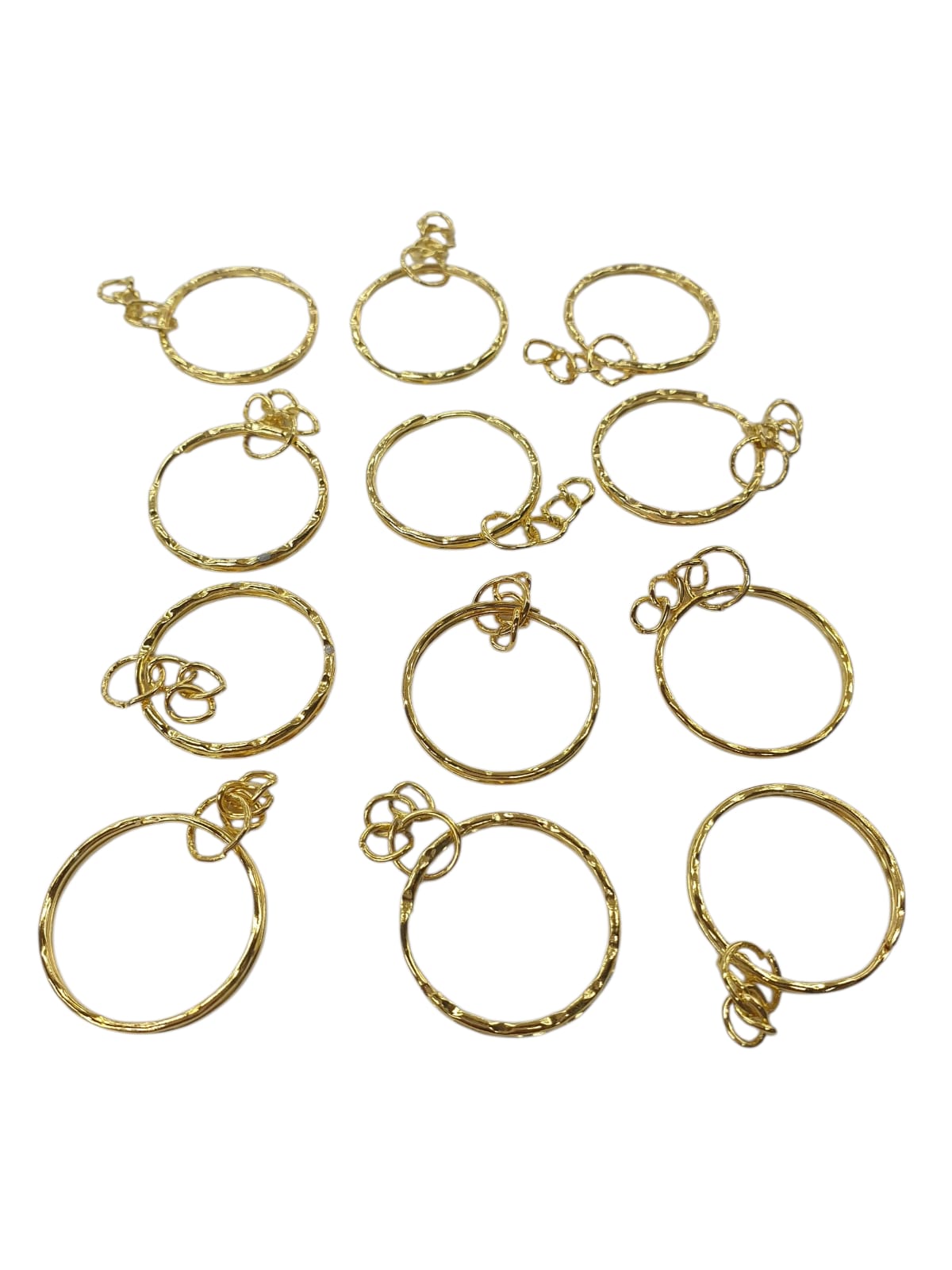 Herraje Argolla Dorada Para Llavero 12 Unidades