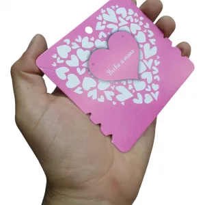 Cartones Para Pulseras Corazones Fucsia