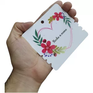Cartones Para Pulseras Corazon Flores