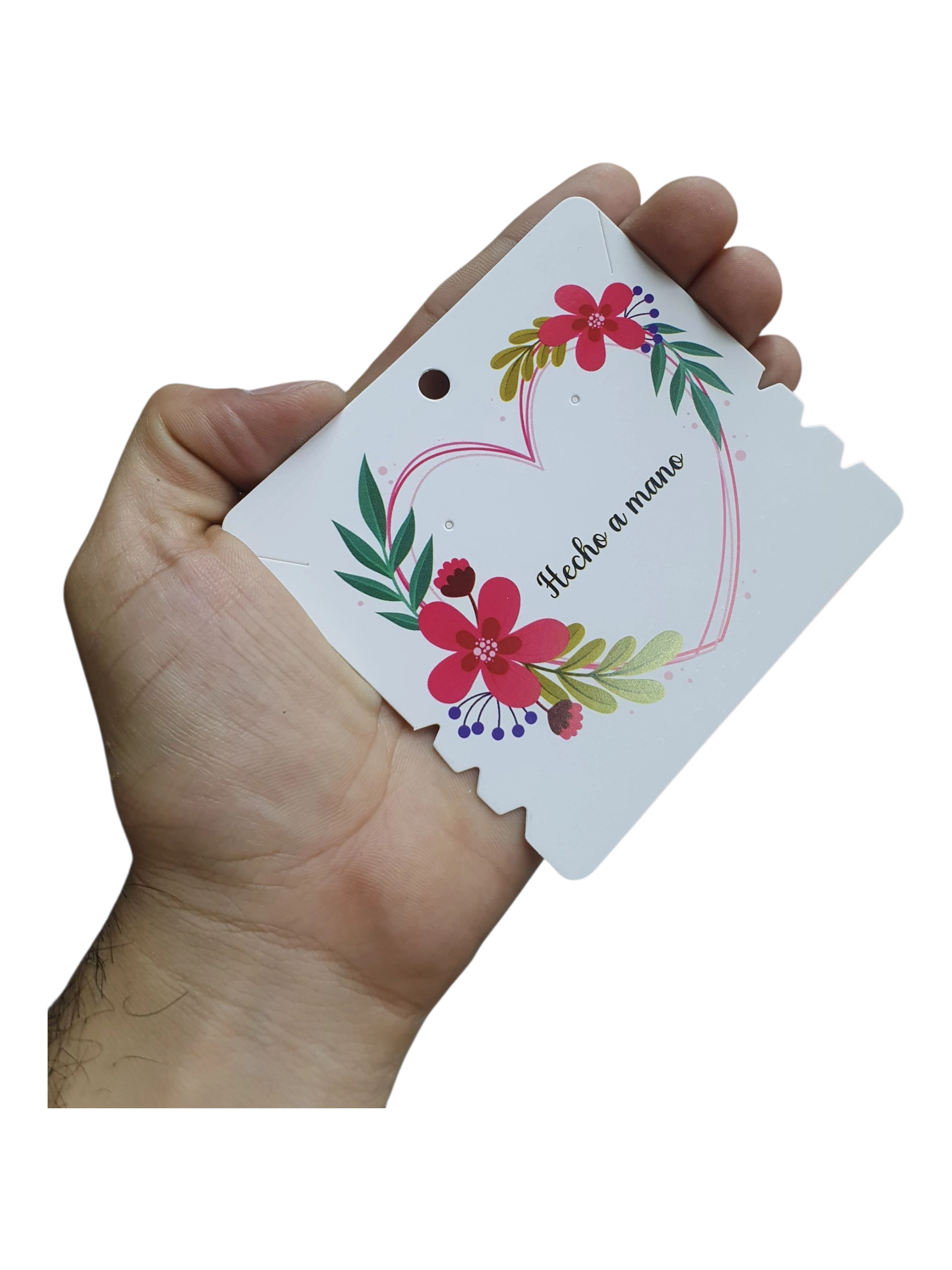 Cartones Para Pulseras Corazon Flores