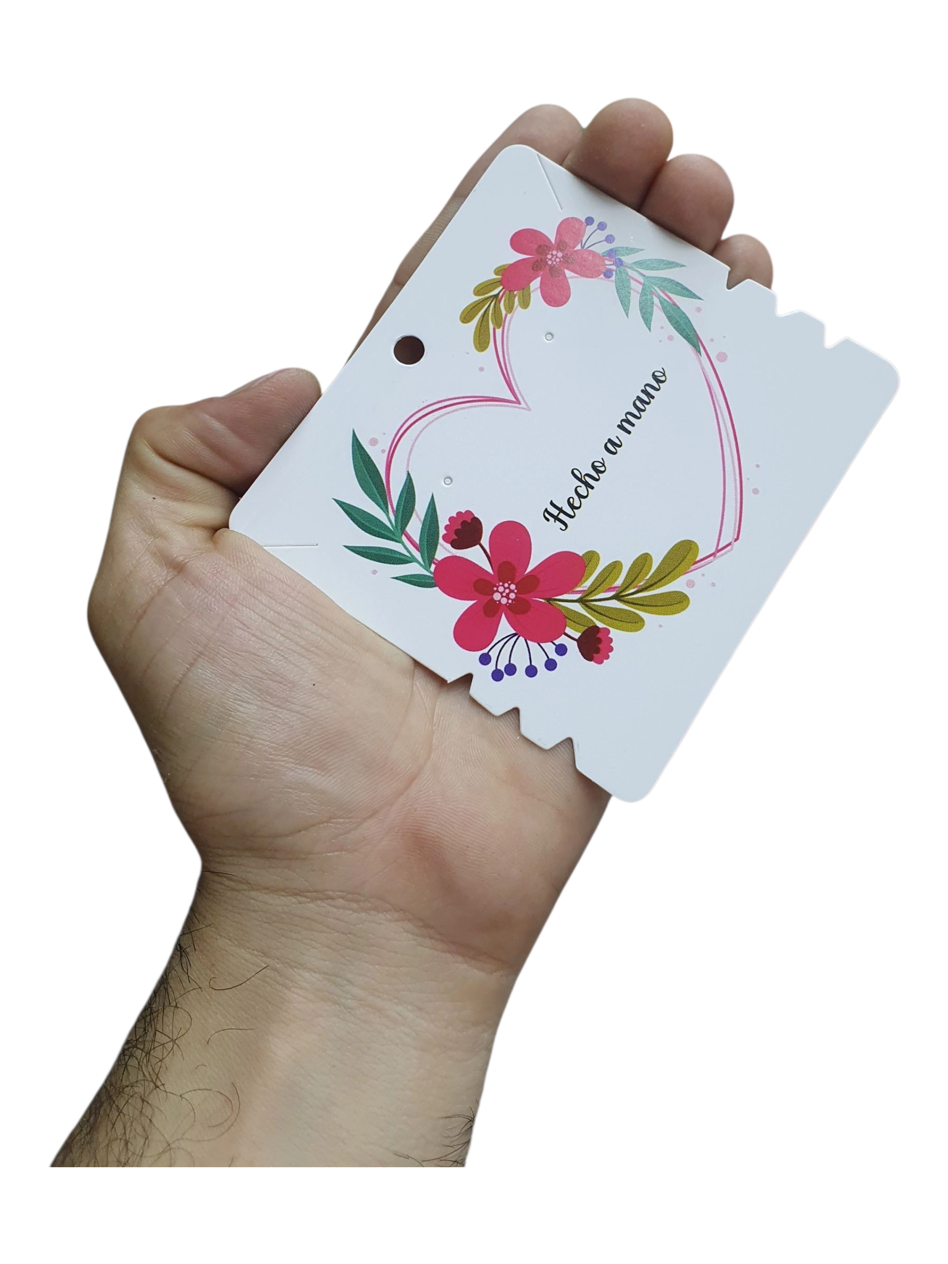 Cartones Para Pulseras Corazon Flores - Imagen 2