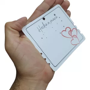 Cartones Para Pulseras Corazones Rojos