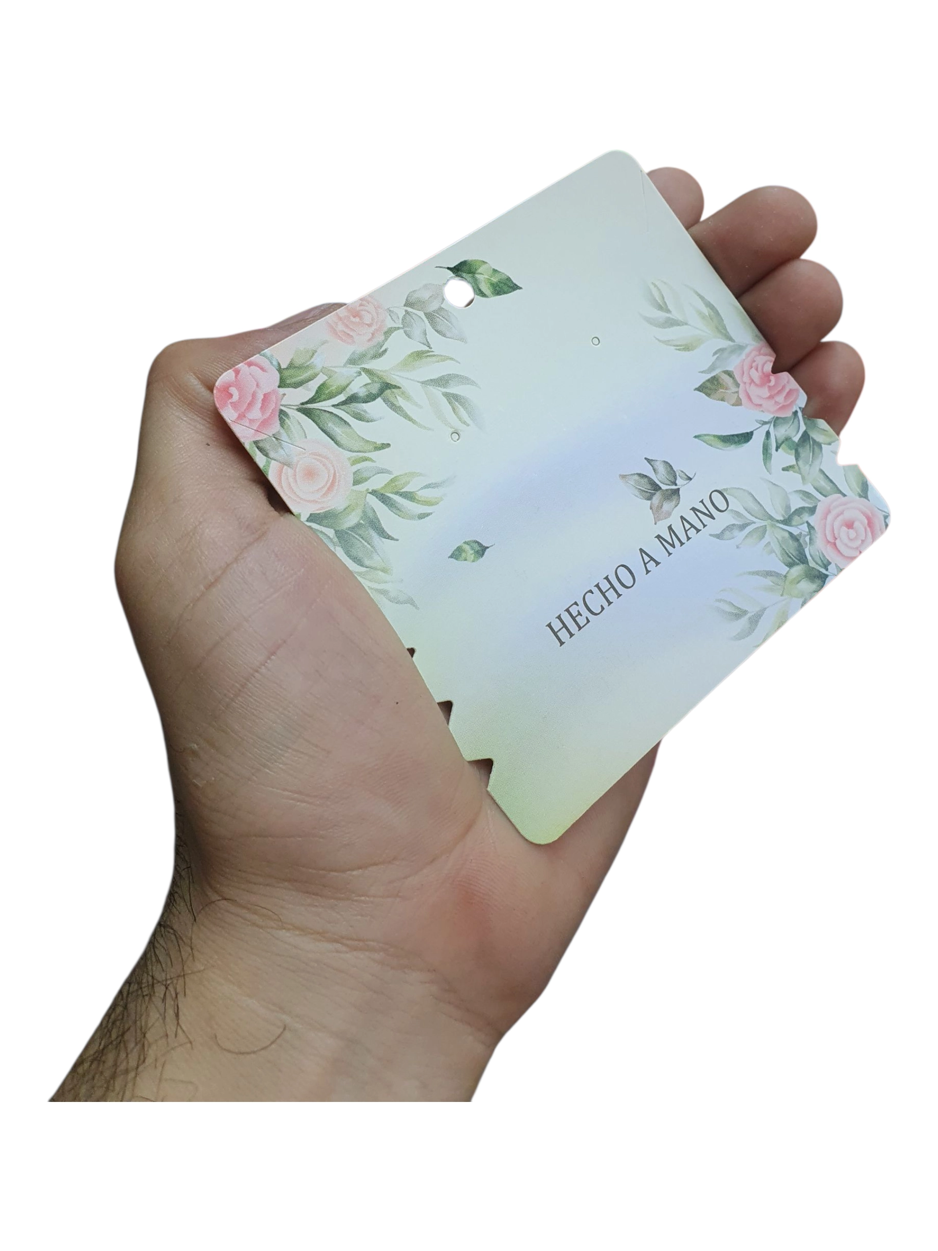 Cartones Para Pulseras Flores Fondo Verde