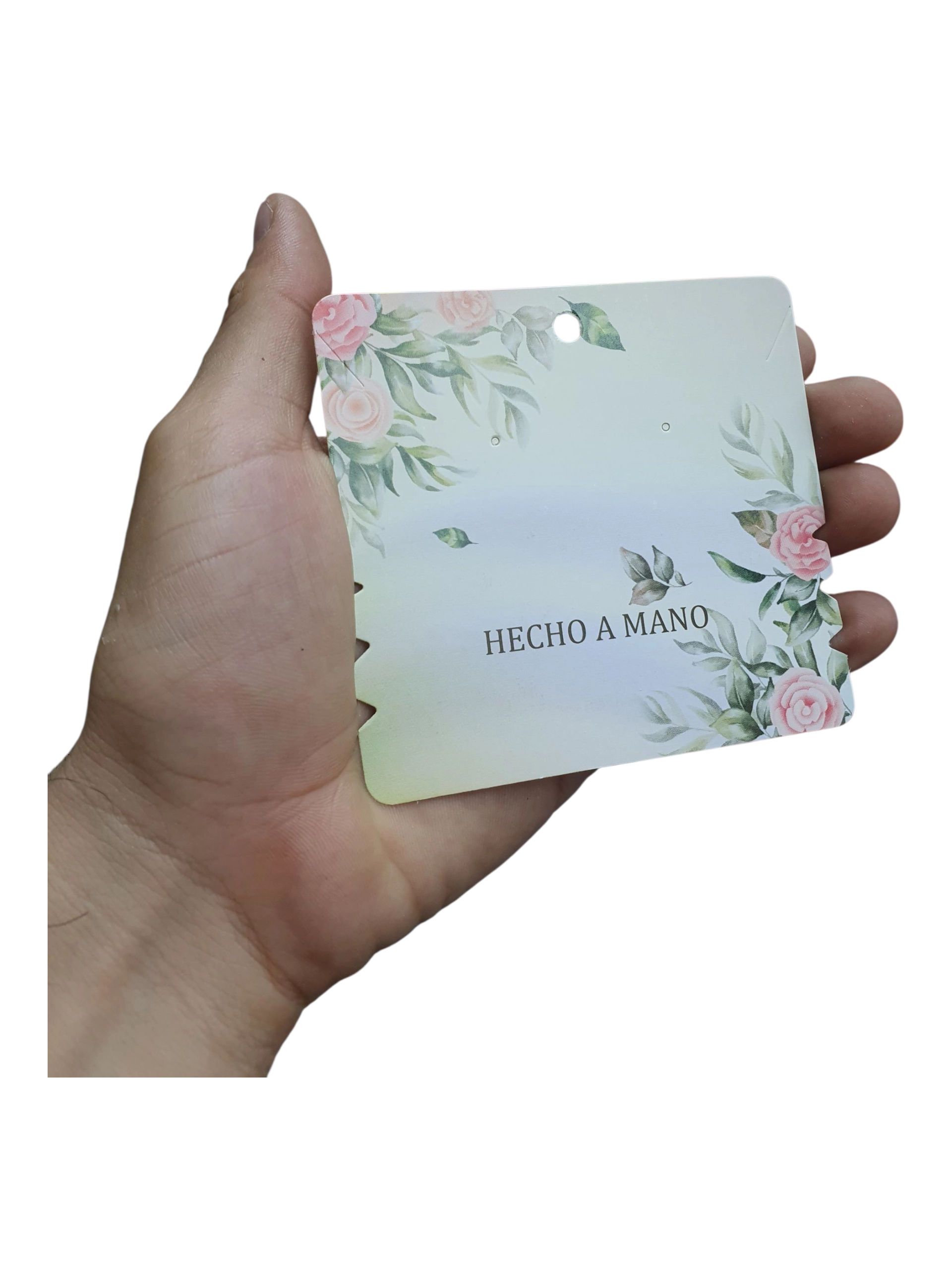Cartones Para Pulseras Flores Fondo Verde - Imagen 2