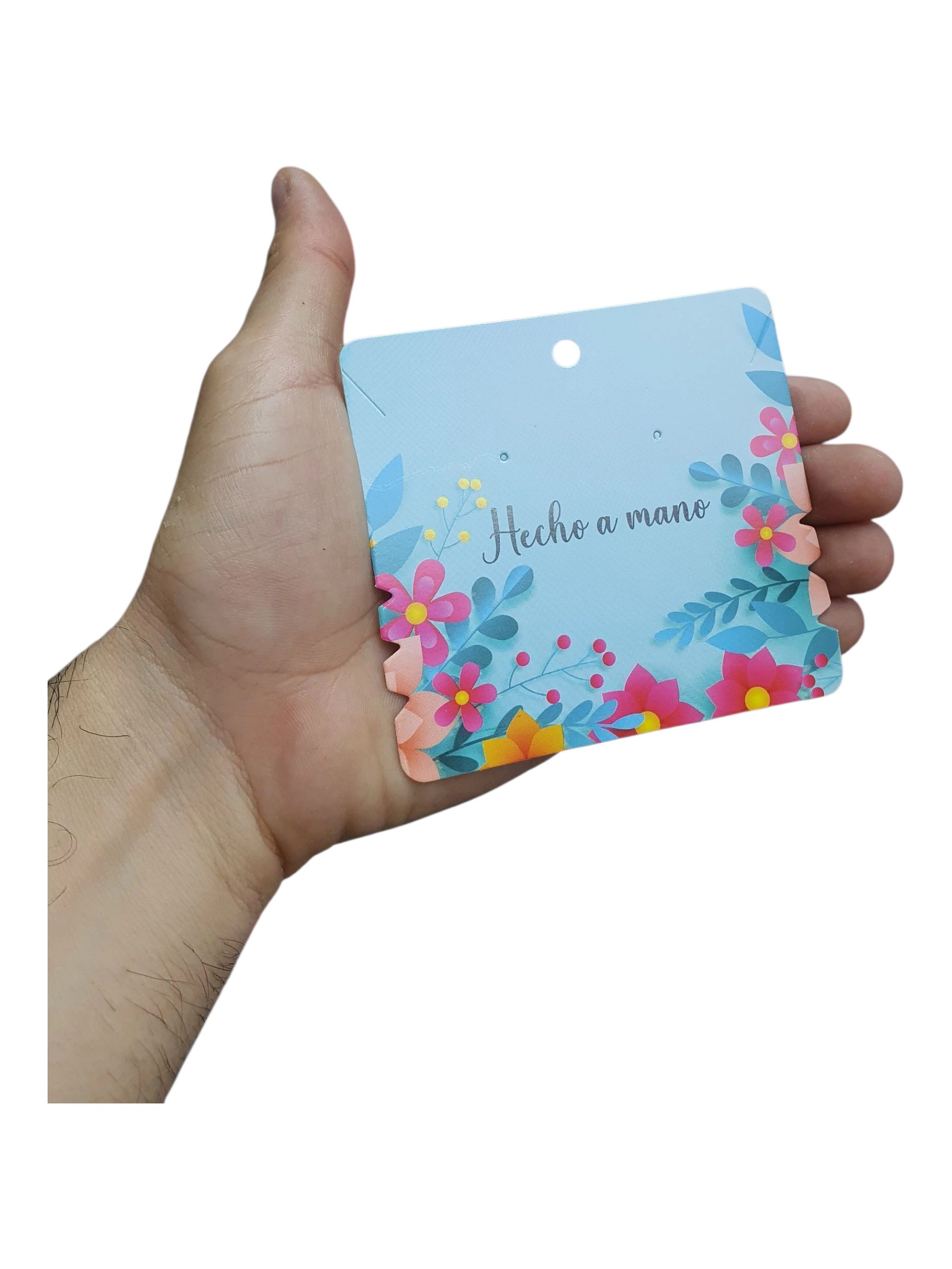 Cartones Para Pulseras Flores Fondo Azul - Imagen 3