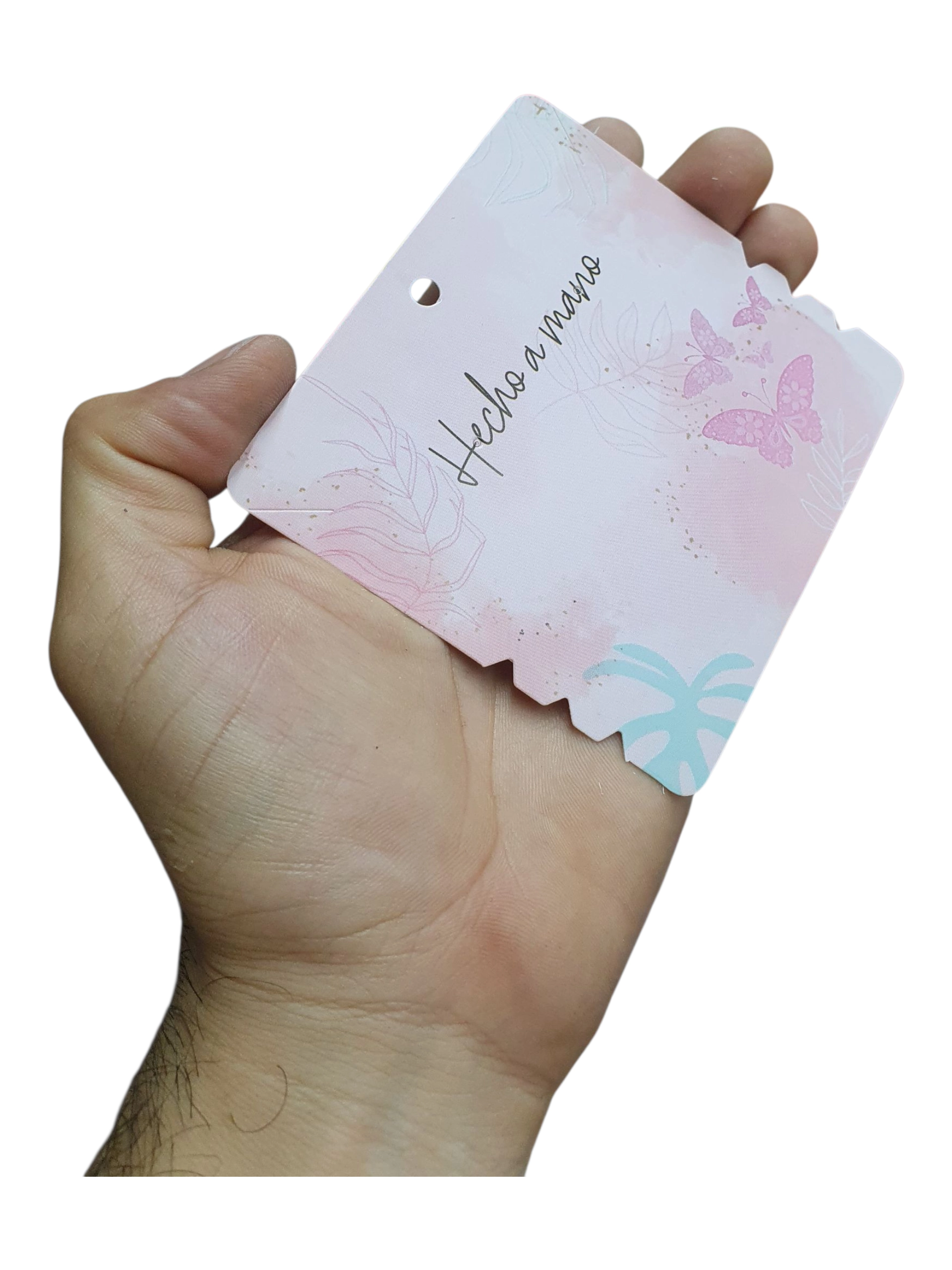 Cartones Para Pulseras Mariposas Rosa - Imagen 2