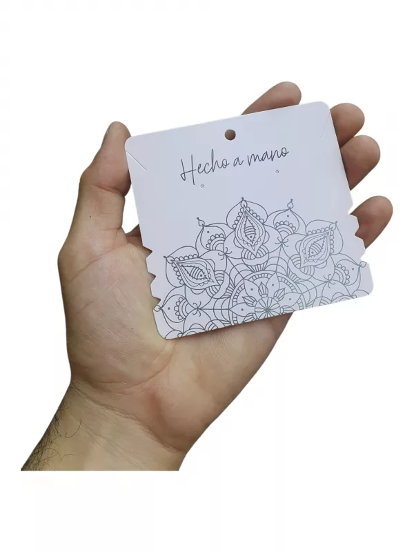 Cartones Para Pulseras Mandala Rosa Claro - Imagen 3