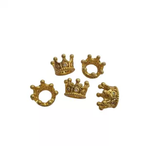 Coronas De (Rodio) Para Bisutería Y Pulseras 5 Unidades