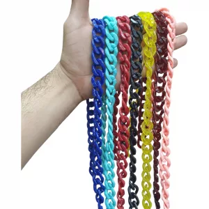 cadena acrilica accesorios