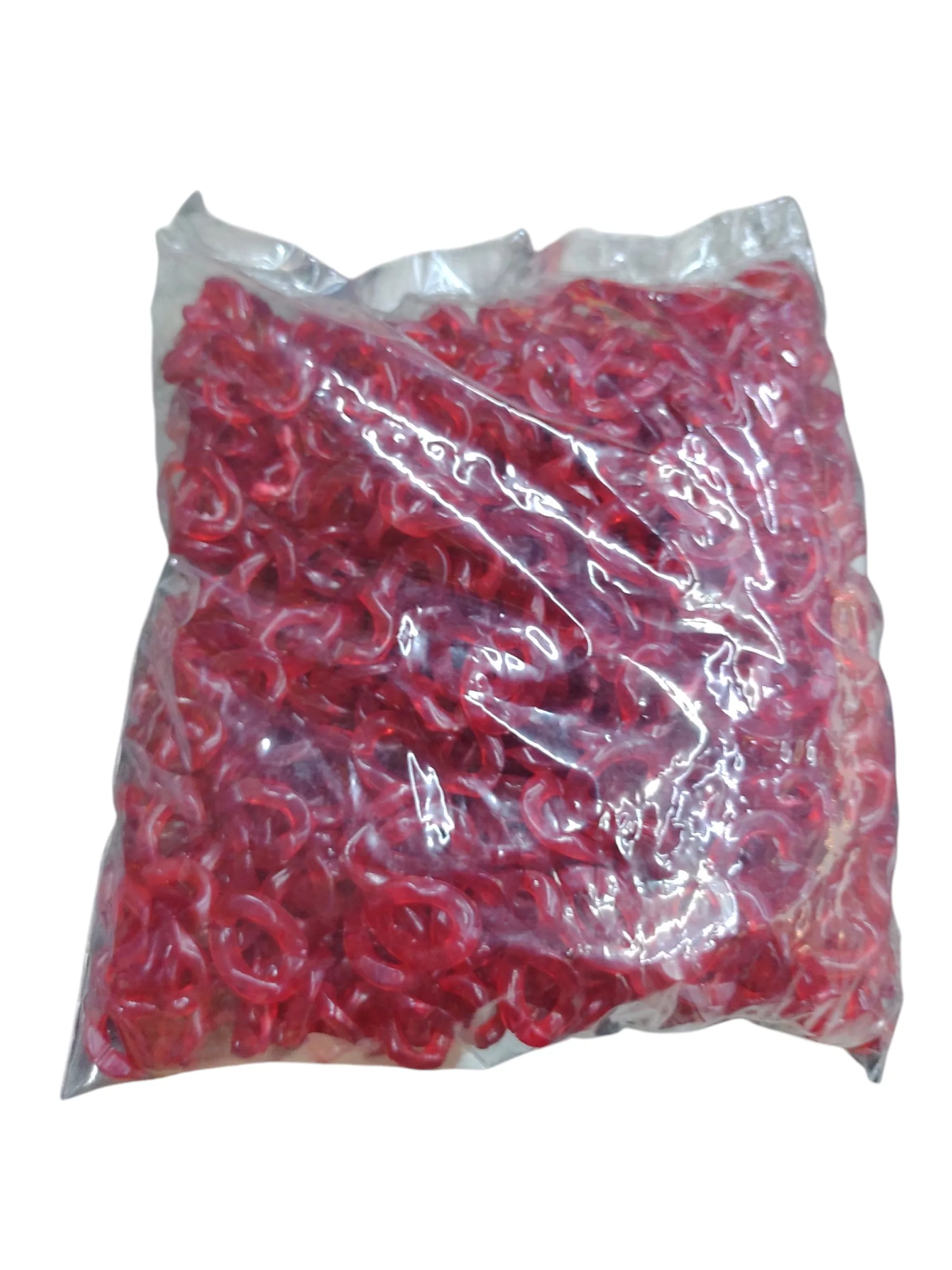 Libra De Cadena Acrilica Rojo Translucido