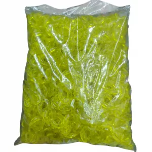 Libra De Cadena Acrilica Amarillo Translucido