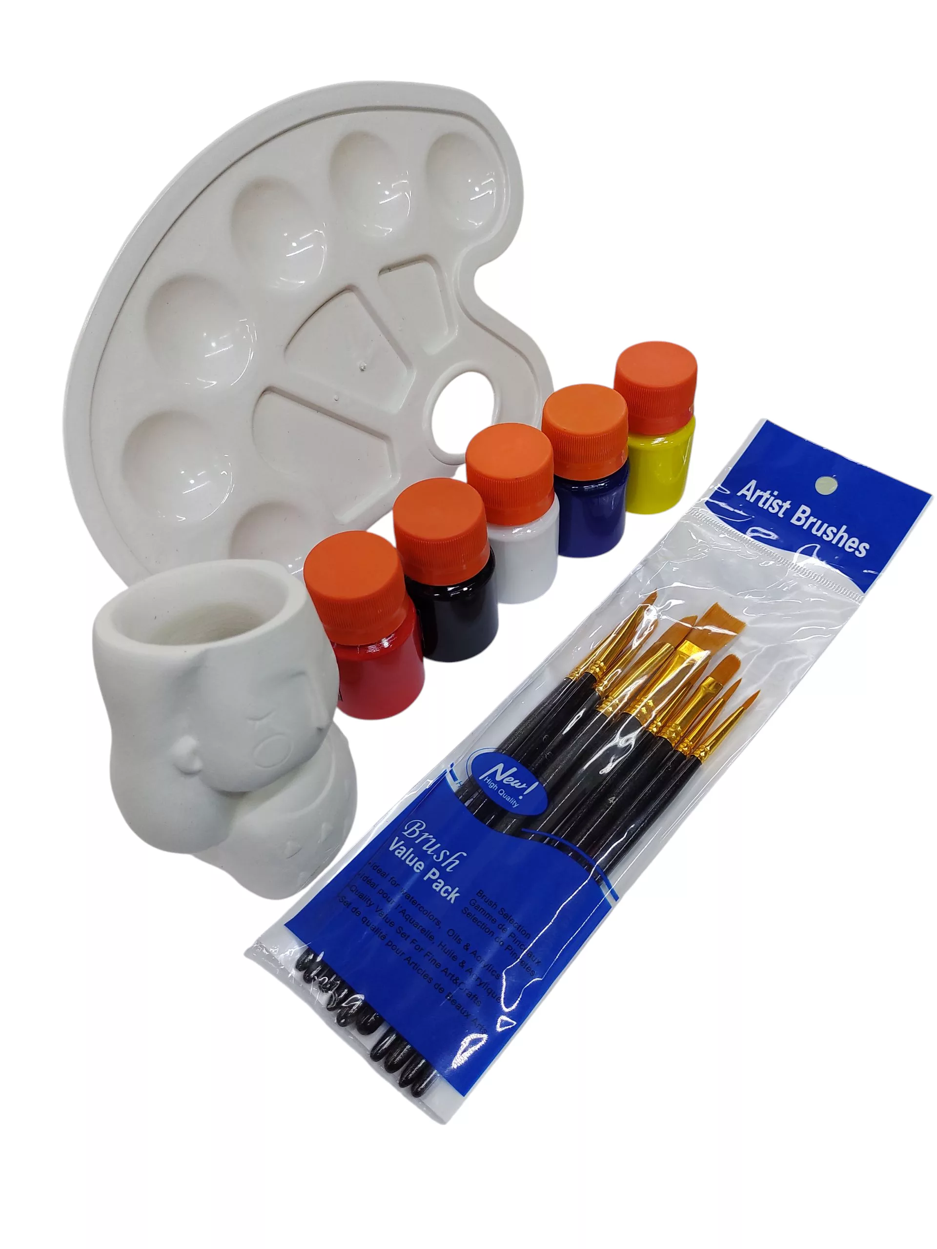 Kit Pintura Cerámica Elefante Y Mujer - Imagen 5