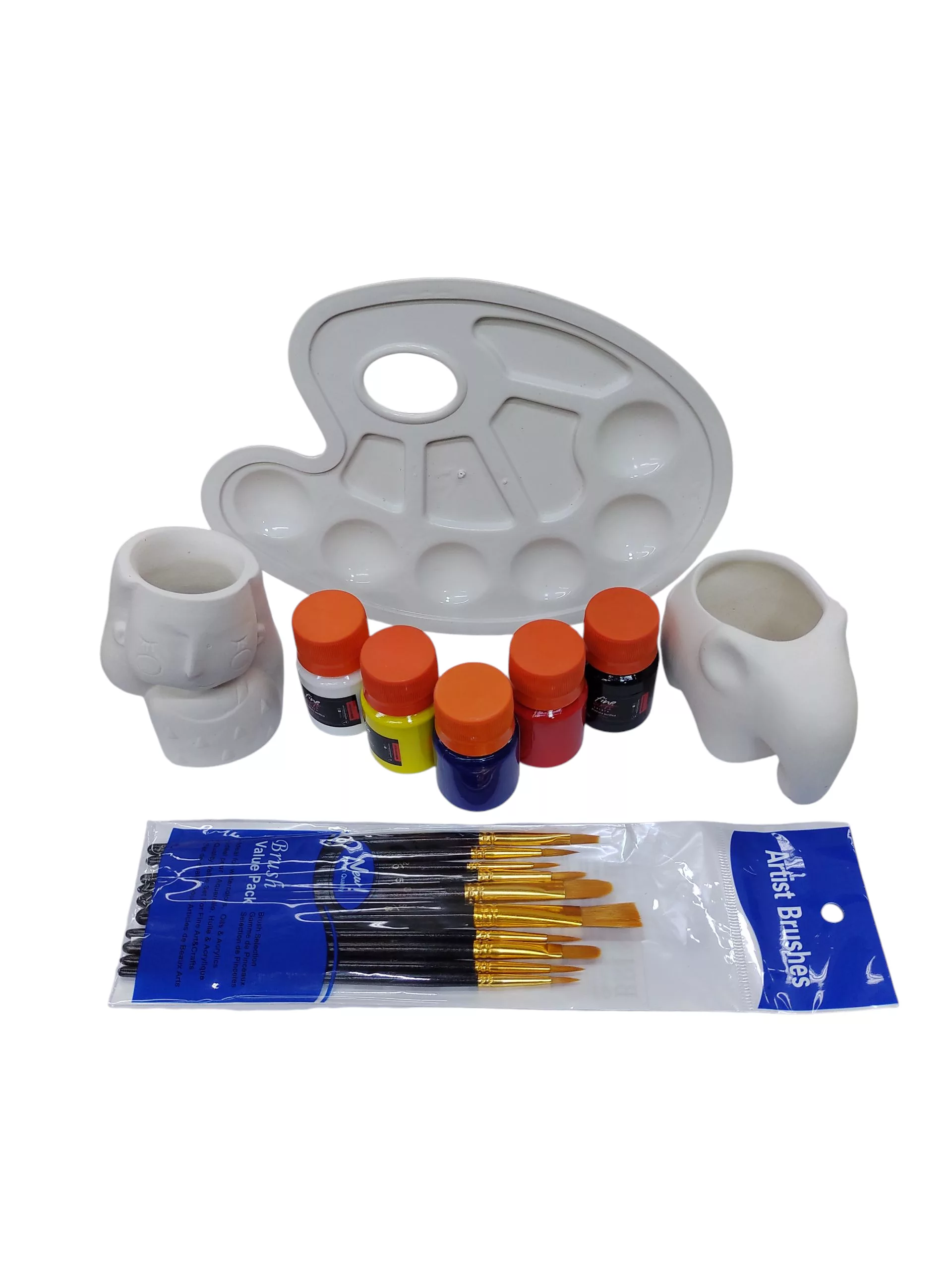 Kit Pintura Cerámica Elefante Y Mujer - Imagen 2