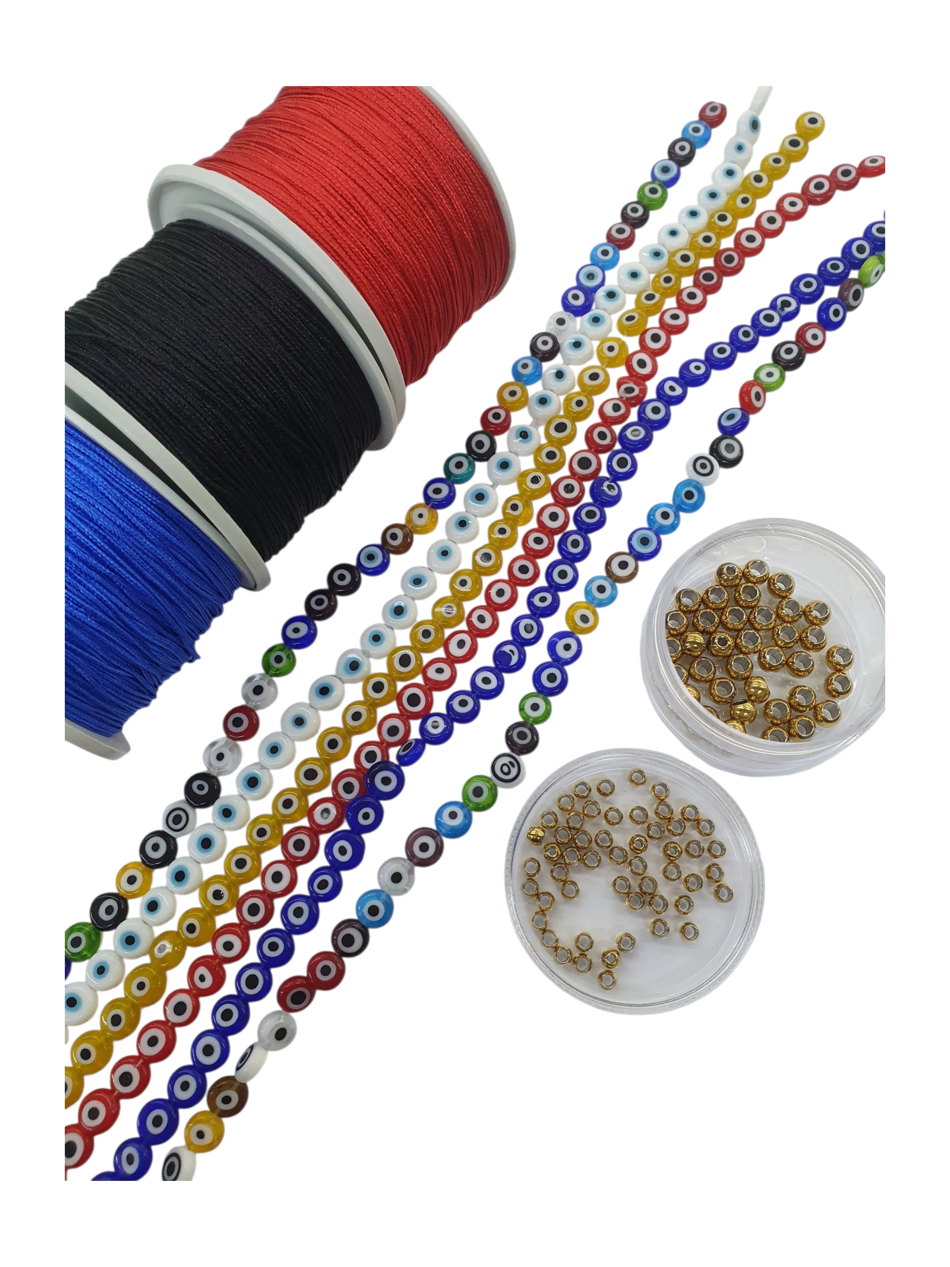 Sartas de ojos turcos para bisuteria, pulseras y manillas