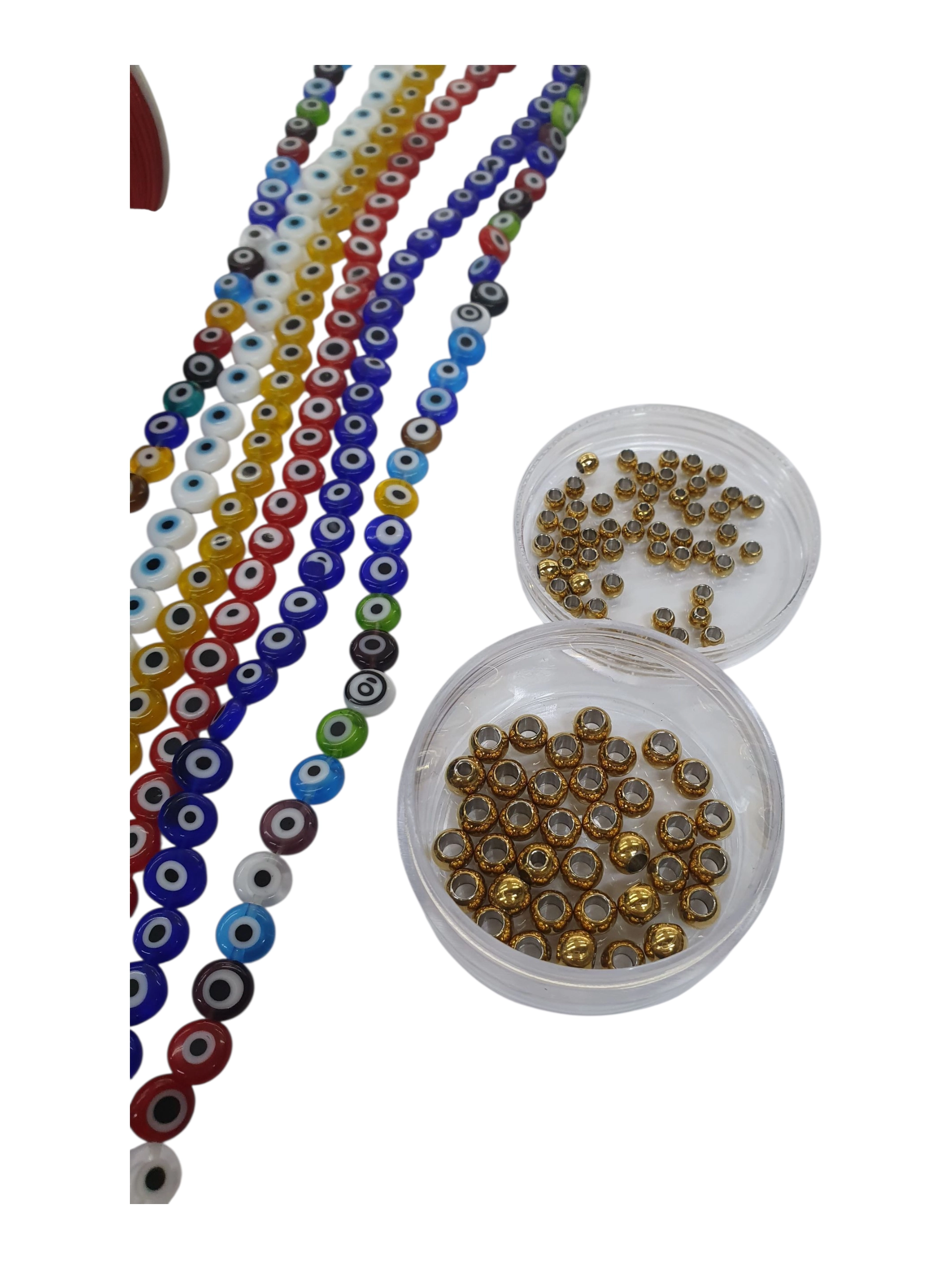 Sartas de ojos turcos para bisuteria, pulseras y manillas