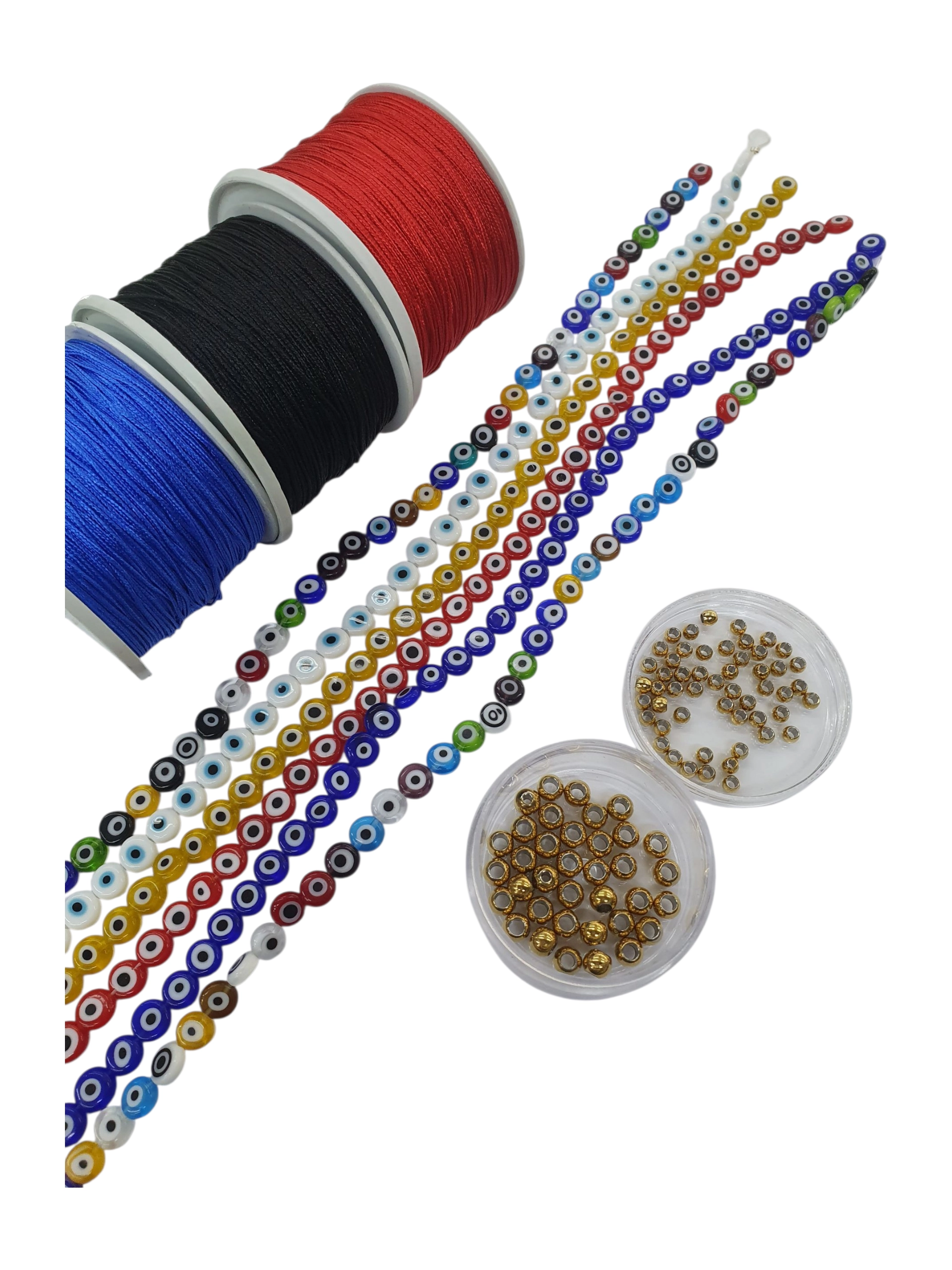 Sartas de ojos turcos para bisuteria, pulseras y manillas