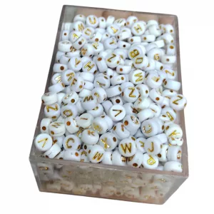 Letras Para Manillas Blancas Dorada