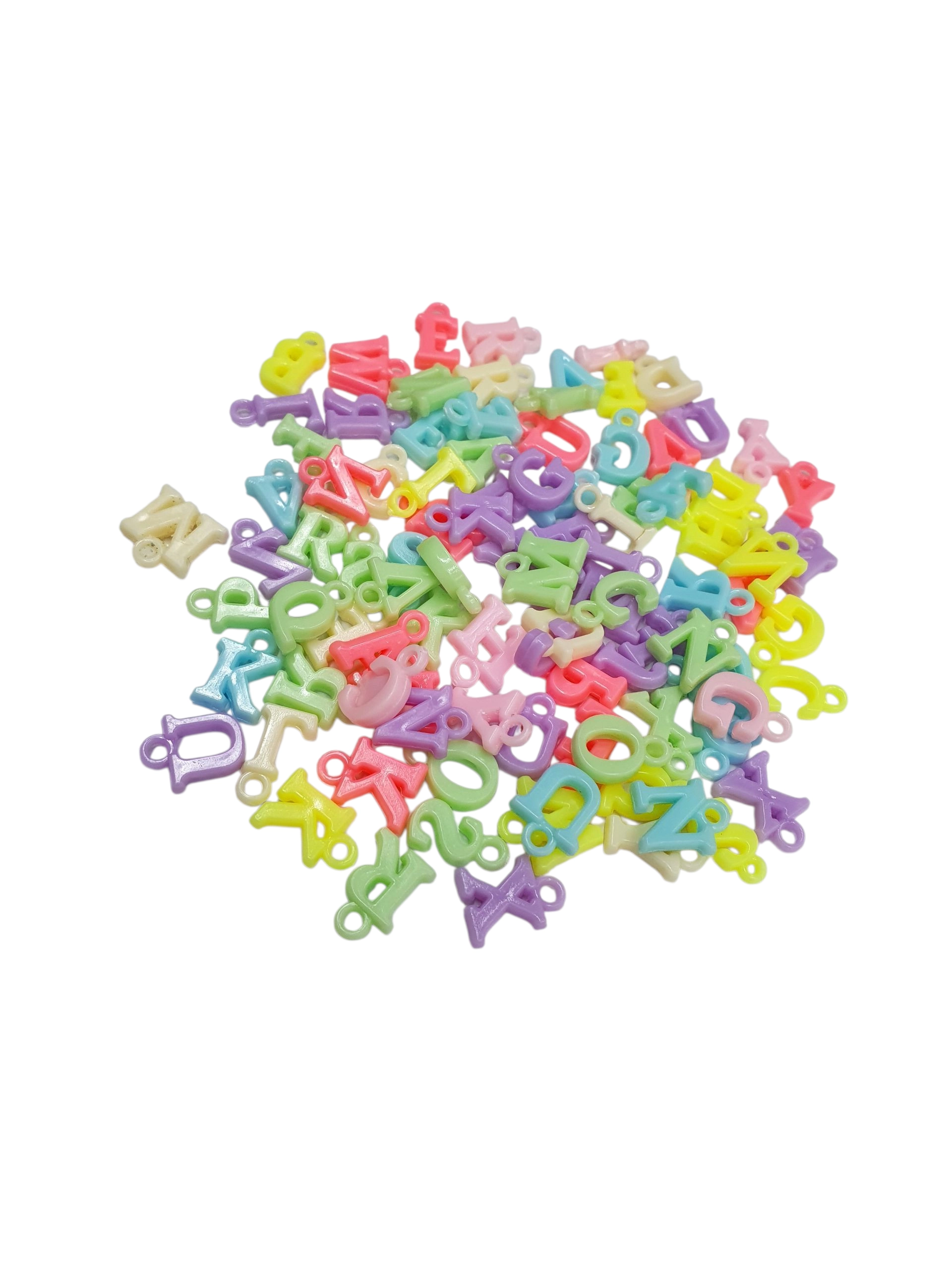 Letras Para Bisutería De Colores (500 Gramos)
