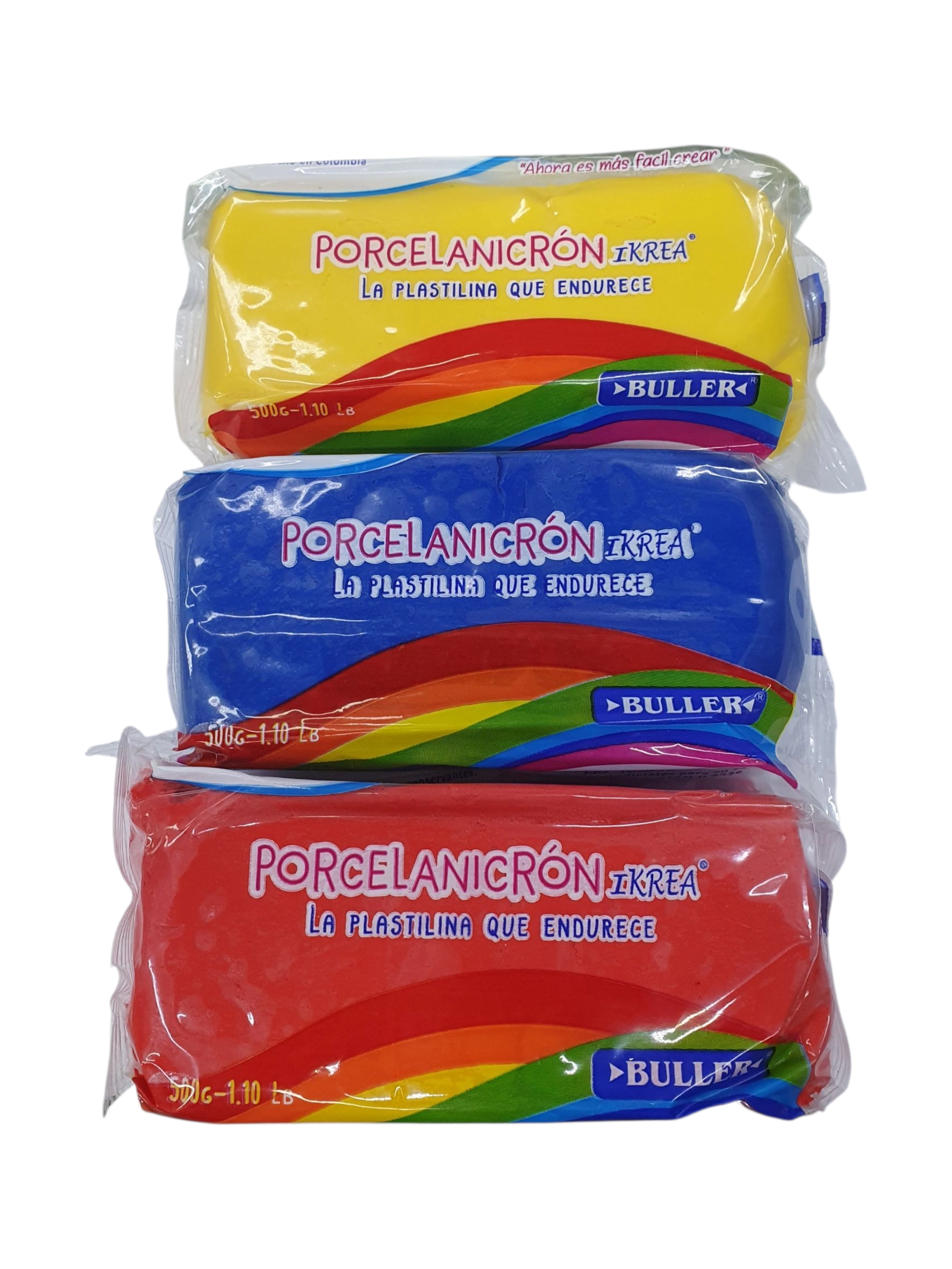 Porcelanicron Ikrea Combo TriColor Amarillo Azul Rojo