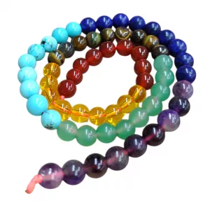 sarta de piedras 7 chakras para pulseras bisuteria bidecol colombia